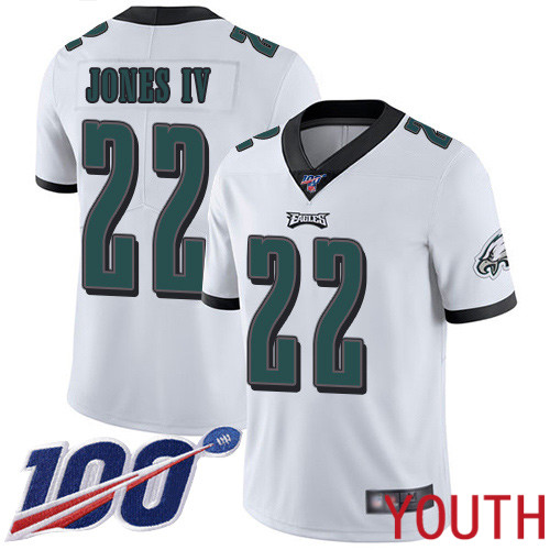 Youth Philadelphia Eagles #22 Sidney Jones White Vapor Untouchable NFL Jersey Limited Player Season->youth nfl jersey->Youth Jersey